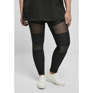 Ladies Tech Mesh Rib Leggings Black