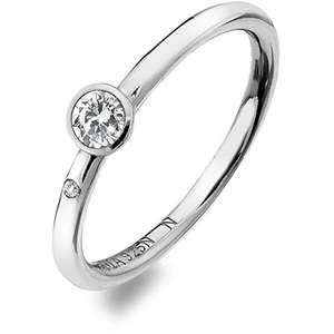 Hot Diamonds Luxusní stříbrný prsten s topazem a diamantem Willow DR206 54 mm