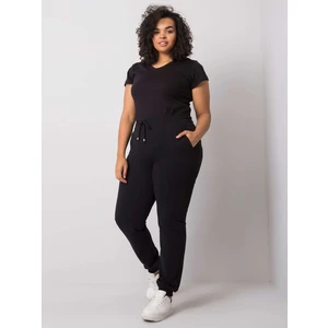 Women&#39;s black plus size sweatpants