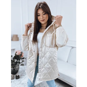 Ladies' quilted jacket ŁUCJA beige Dstreet TY2604