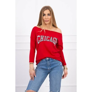 Blouse with print Chicago red