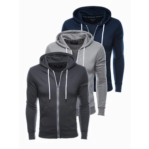 Ombre Clothing Men's zip-up sweatshirt - mix 3