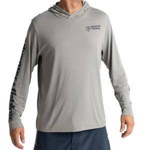 Adventer & fishing Horgászpulóver Functional Hooded UV T-shirt Limestone S