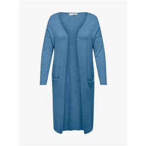 Blue Ladies Long Cardigan ONLY CARMAKOMA Esly - Ladies