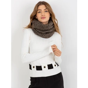 Women's Winter Knitted Scarf - Brown