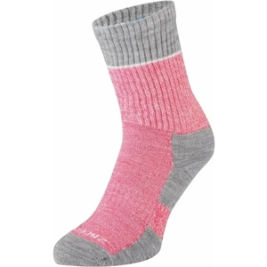 Sealskinz Thurton Solo QuickDry Mid Length Sock Pink/Light Grey Marl/Cream M Fahrradsocken