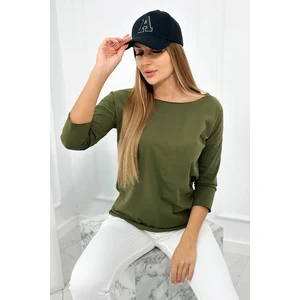 Blouse for leisure khaki