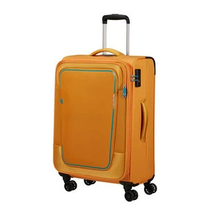 American Tourister Látkový cestovní kufr Pulsonic EXP M 64/74 l - žlutá