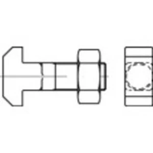 Šroub s T hlavou a čtyřhranem Toolcraft, DIN 186, 25 ks, M10, 35 mm