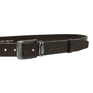 Penny Belts Pánský kožený opasek 507-40 Hnědý 105 cm