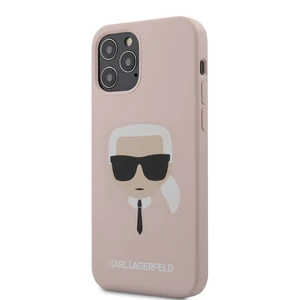 Tok Karl Lagerfeld Head szilikon  iPhone 12/12 Pro, light pink