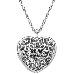 Hot Diamonds Nežný náhrdelník pre ženy Large Heart Filigree Locket DP669