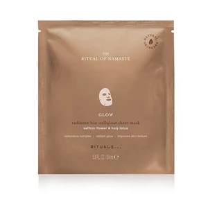 Rituals Rozjasňujúci textilné pleťová maska Glow The Ritual of Namaste (Radiance Bio-Cellulose Sheet Mask) 24 ml