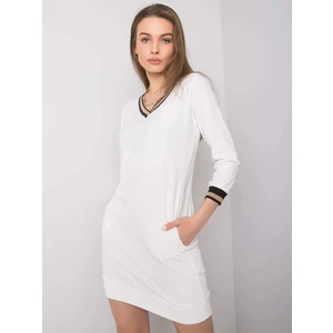 Velor dress RUE PARIS Ecru