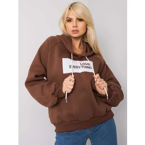 Brown padded hoodie