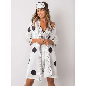 White polka dot sleeping kit