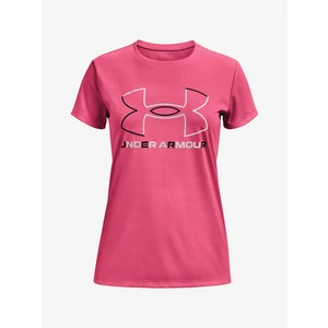 Under Armour Tech BL Solid Body SS Dívčí funkční triko 1366080-653 Cerise YM