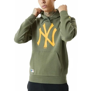 New York Yankees Mikina MLB Seasonal Team Logo Olive/Orange M