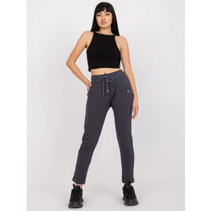 Graphite cotton women's sweatpants