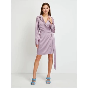 Light Purple Women's Shiny Wrap Dress Guess - Women