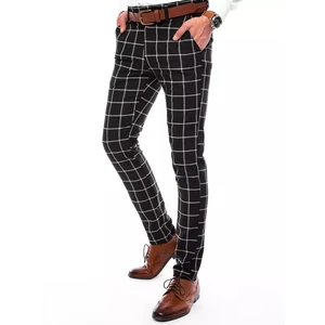 Black Dstreet UX3692 checkered men's chino trousers