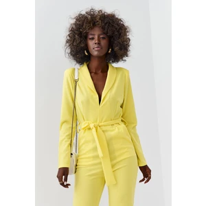 Elegant yellow overall with long sleeves