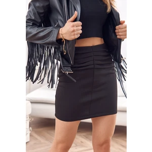 Elegant black pleated skirt