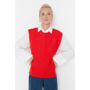 Trendyol Sweater Vest - Red - Regular fit