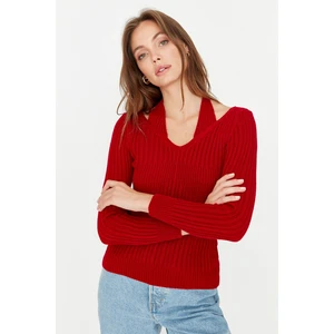 Trendyol Sweater - Red - Slim fit