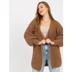 Brown fluffy cardigan without OH BELLA closure