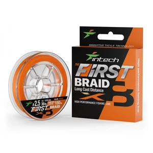 Intech first splétaná šňůra braided line braid x8 orange 150 m - 0,165 mm 7,71 kg