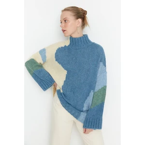 Trendyol Sweater - Blue - Regular fit