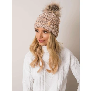 RUE PARIS Beige lady insulated beanie