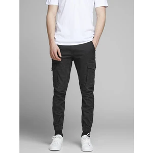 Jack&Jones Pánske nohavice JPSTPAUL JJFLAKE Slim Fit 12139912 Black 32/32