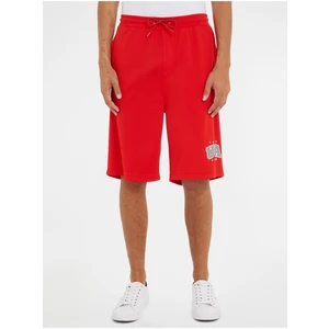 Red Men Shorts Tommy Jeans Modern Sport - Men