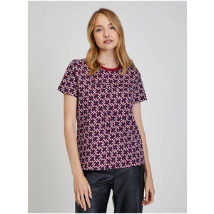Blue and Red Women's Patterned T-ShirtTommy Hilfiger - Women
