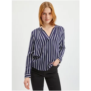 Orsay White-Blue Ladies Striped Blouse - Women