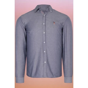 G674 DEWBERRY MEN'S SHIRT-STRAIGHT DENIM BLUE