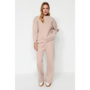 Trendyol Mink Plush Knitted Tracksuit Set