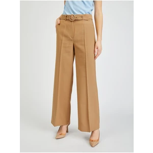 Orsay Brown Women's Wide Pants with Belt - Women