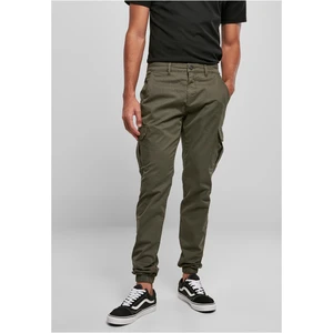 AOP Glencheck Cargo Jog Pants Olive