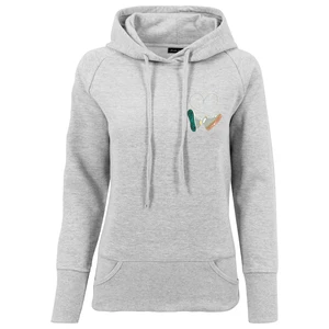 Damen Ladies Kicks Love EMB Hoody Gray