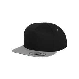 Klasický 5 panelový Snapback blk/stříbrný