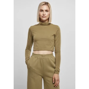 Women's Organic Long Sleeve Turtleneck - Olive