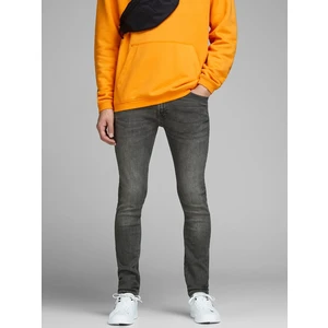 Šedé pánské skinny džíny Jack & Jones Liam - Pánské