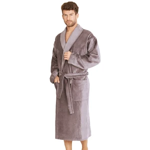 Bathrobe De Lafense 803 M-2XL men's gray-striped 088