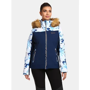 Women's ski jacket with integrated heating Kilpi LENA-W Dark blue