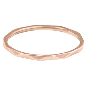 Troli Minimalistický pozlátený prsteň s jemným dizajnom Rose zlaté 59 mm
