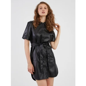 Black Shirt Leatherette Dress Noisy May Andy - Ladies