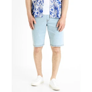 Light blue men's denim shorts Celio Dojogdenbm